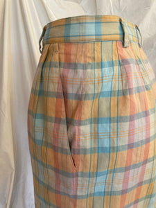 Bermudas carreautés pastel