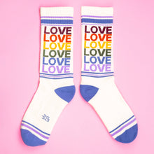 Love - Chaussettes de sport vintage Rainbow Gym Crew