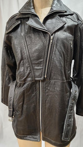 Perfecto long cuir noir