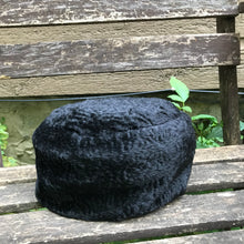 Chapeau faux fur noir