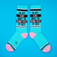 Je ne suis pas sûr de ce que je fais hors du lit Chaussettes de sport équipe