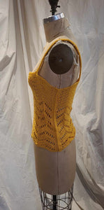 Camisole crochetée jaune