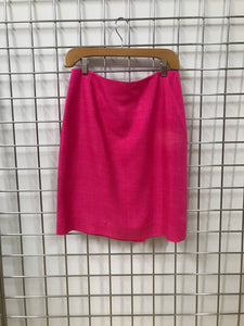 Jupe de soie brute fuchsia