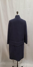 Manteau de laine bleu acier