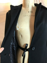Manteau de laine noir 1940s