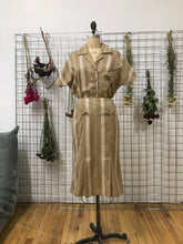 Jupe droite rayures beige
