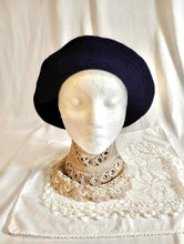 Chapeau cloche laine marine