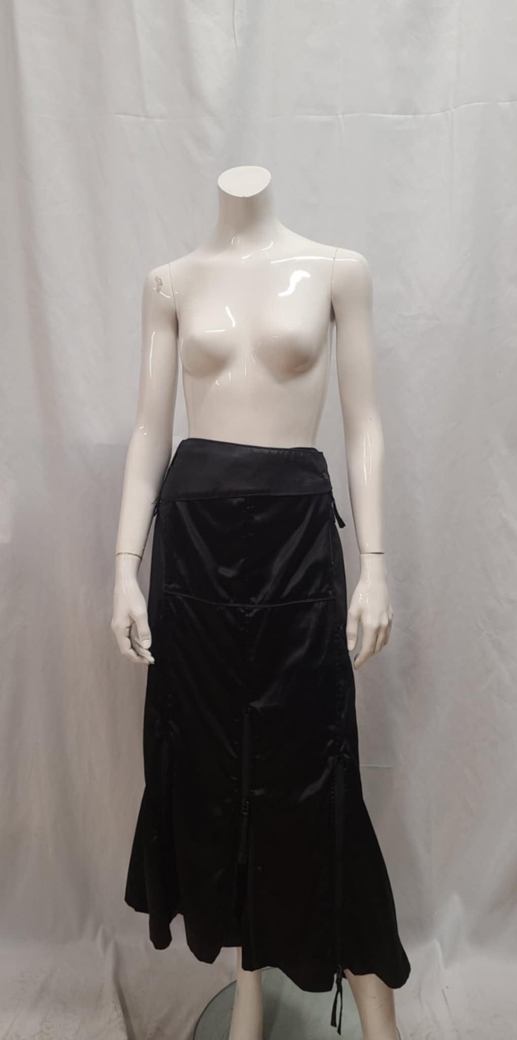 Jupe longue noire satinée Taille +
