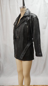 Perfecto long cuir noir