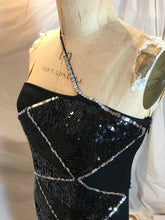 Robe de bal noire à paillette