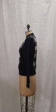 Veste patchwork noire et blanche