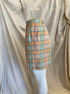 Bermudas carreautés pastel