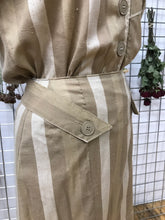 Jupe droite rayures beige