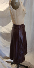 Jupe cuir auburn