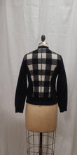 Veste patchwork noire et blanche