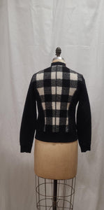 Veste patchwork noire et blanche
