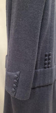 Manteau de laine bleu acier