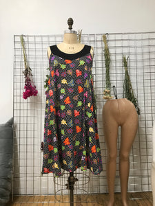 Robe ligne A picots fleurs
