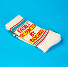 Chaussettes de sport "Facilement distrait par les seins"