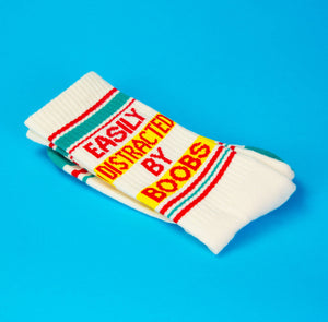 Chaussettes de sport "Facilement distrait par les seins"
