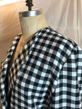 veston carreaux noir et blanc