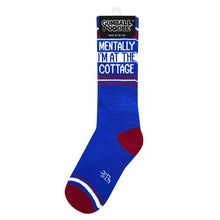 Chaussettes montantes de sport « Mentalement, je suis au chalet »