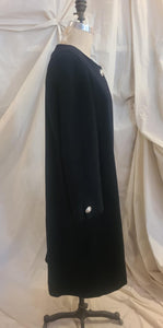 Long manteau de laine noir