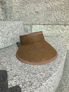 Peck large en raphia kaki