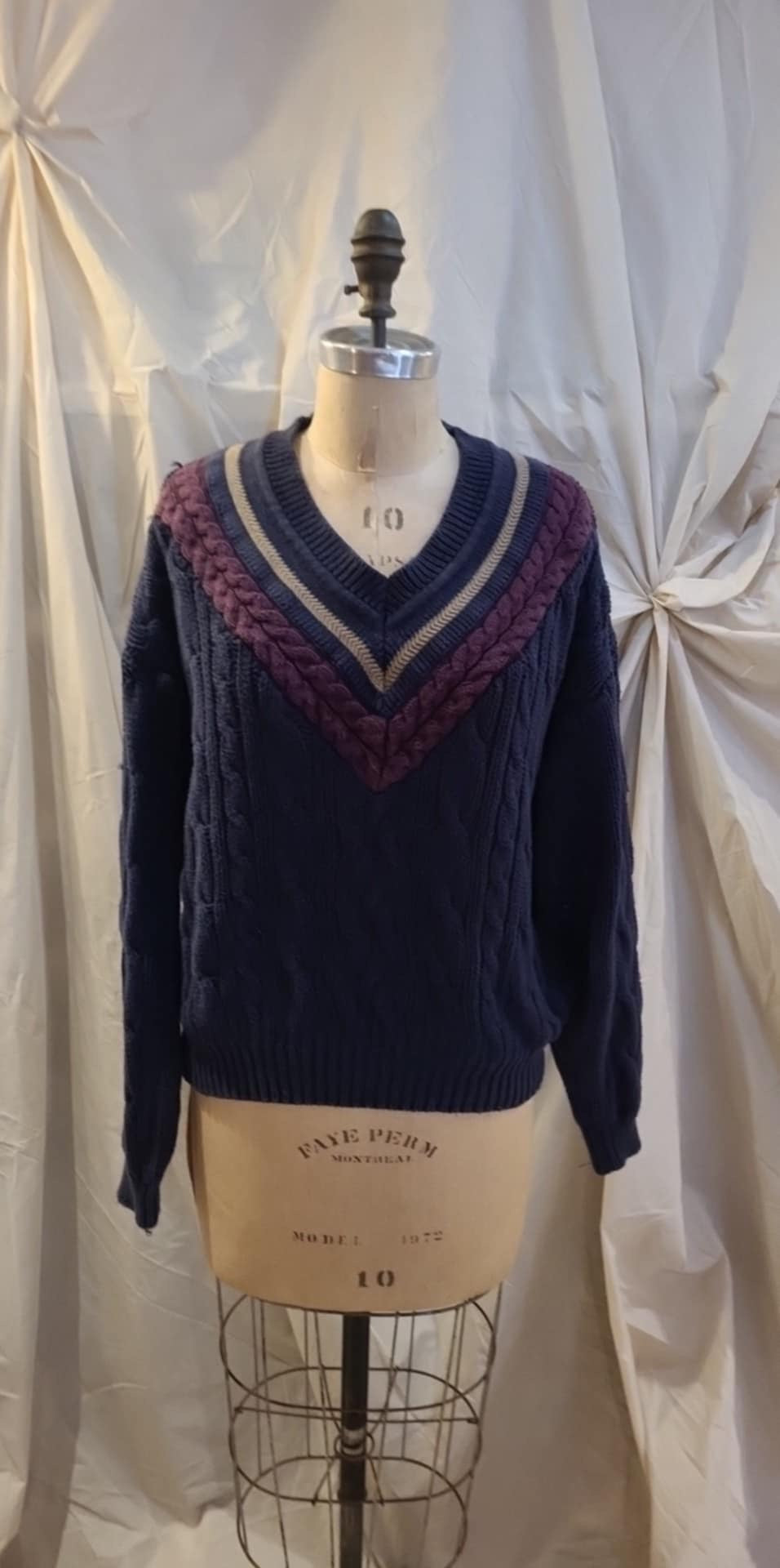 Pull torsadé Col V