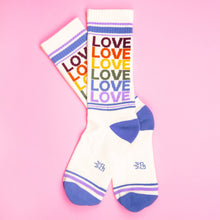Love - Chaussettes de sport vintage Rainbow Gym Crew
