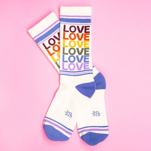 Love - Chaussettes de sport vintage Rainbow Gym Crew