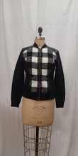 Veste patchwork noire et blanche