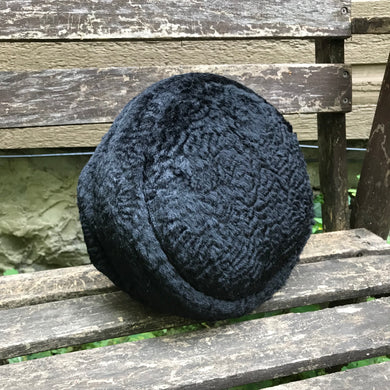 Chapeau faux fur noir