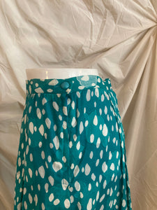 Jupe tachetée turquoise