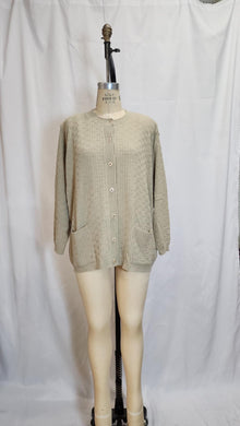 Cardigan tricot quadrillé beige Taille +