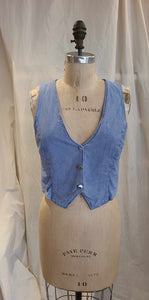 Veste sans manche effet denim