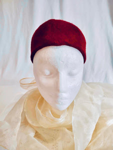 Chapeau style Fez bourgogne