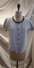 Cardigan rayures manches courtes