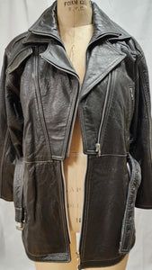 Perfecto long cuir noir