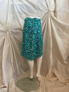 Jupe tachetée turquoise