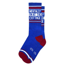 Chaussettes montantes de sport « Mentalement, je suis au chalet »