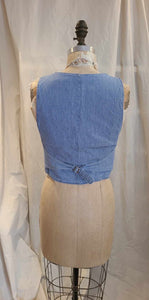 Veste sans manche effet denim