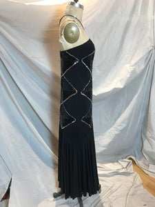 Robe de bal noire à paillette