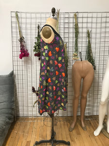 Robe ligne A picots fleurs
