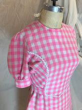 Robe carreaux rose/blanc