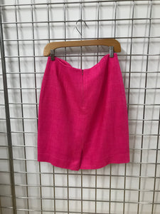 Jupe de soie brute fuchsia