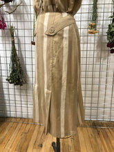 Jupe droite rayures beige