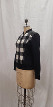 Veste patchwork noire et blanche