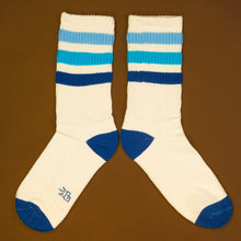 Alice retro gym  socks à rayures bleues