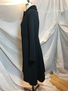 Manteau de laine noir 1940s